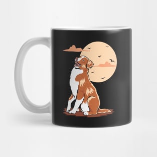 Toller And Birds At Sunset Mug